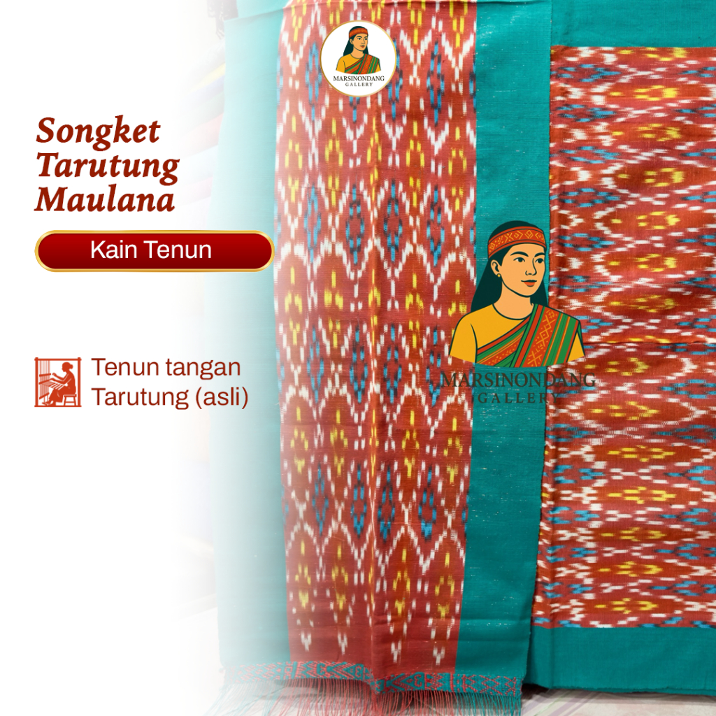 Kain Songket Wanita Tarutung Maulana Tenun Tangan Asli Motif Elegan Acara Adat Pesta