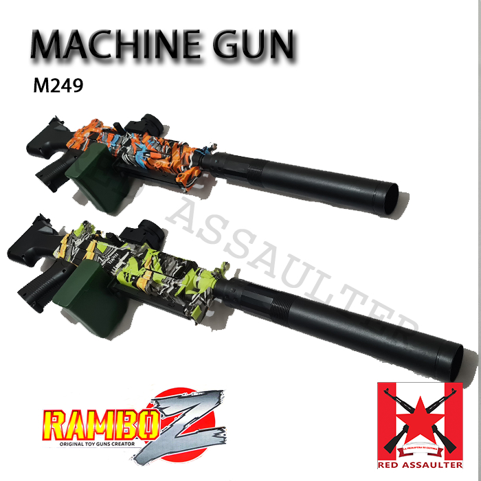 Mainan Anak M249 Jelly Water Gel Blaster WGG Otomatis