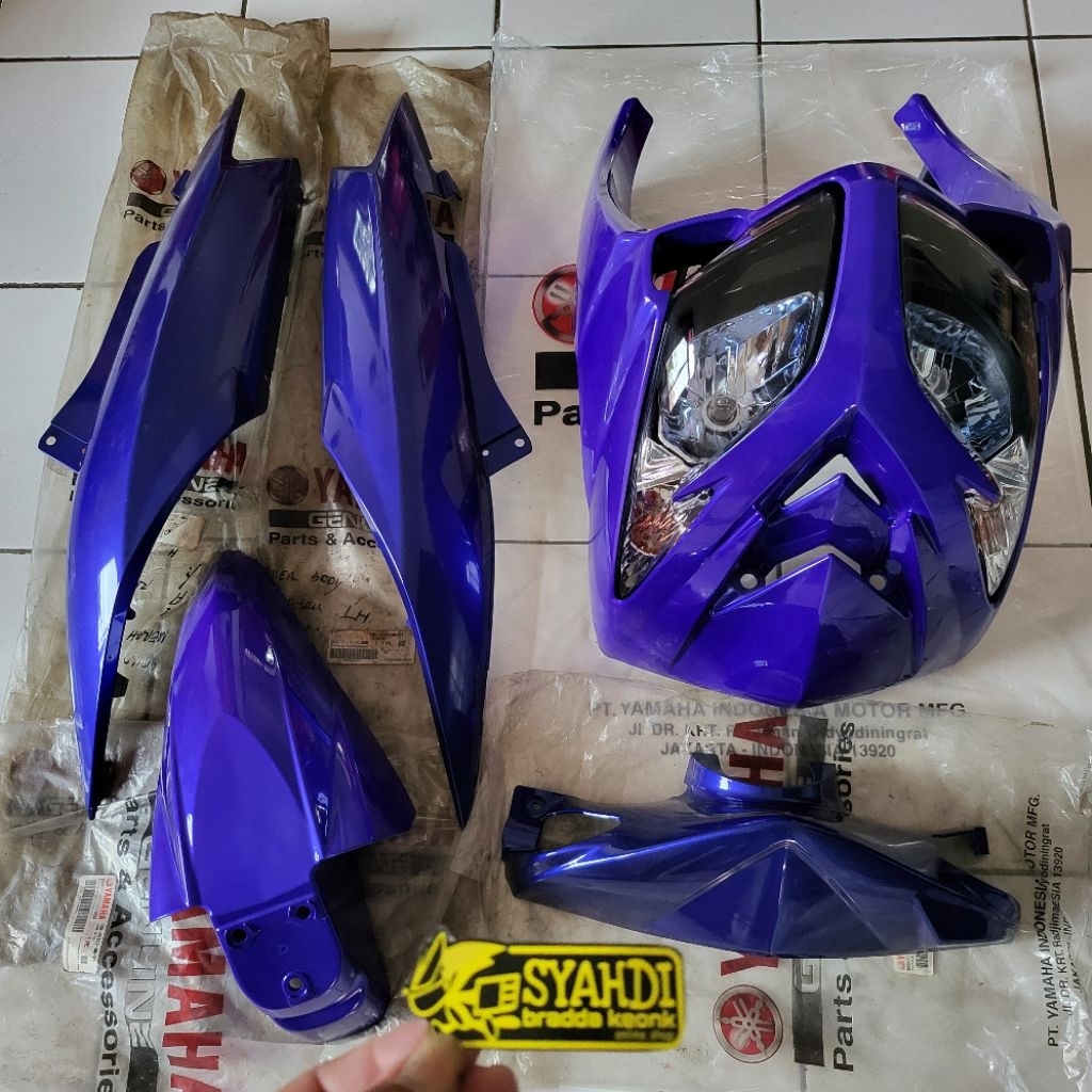BODY ALUS SET MIO SOUL MX THAILAND ORIGINAL YAMAHA BIRU