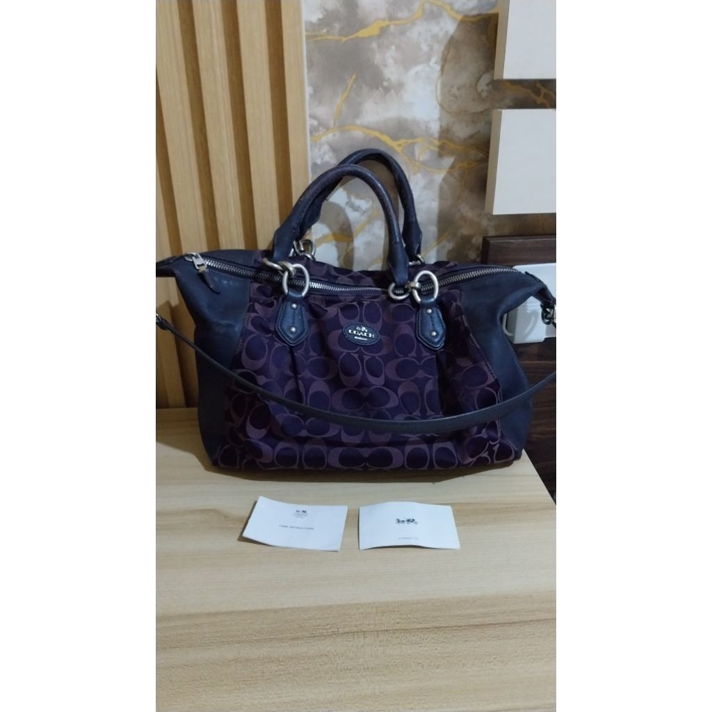 tas COACH warna ungu (preloved)