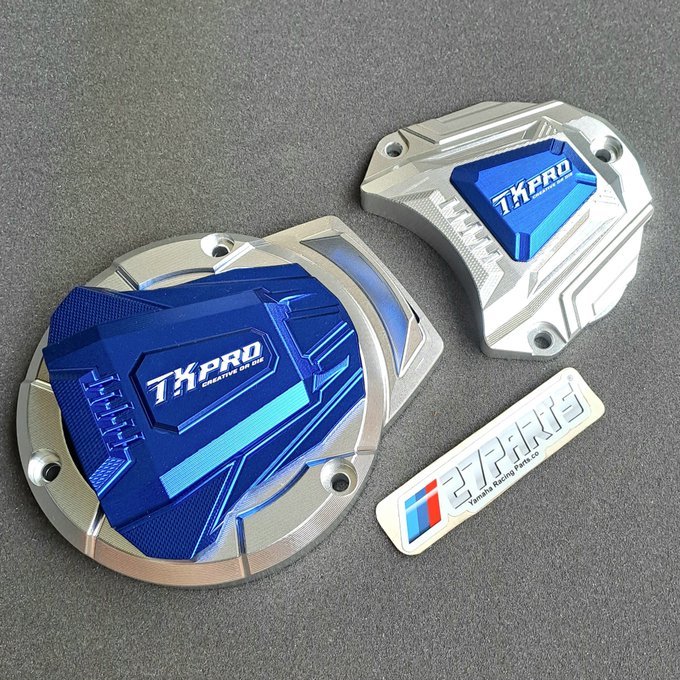 TUTUP BLOK BAK KALTER GEN 2 SET KIRI & KANAN RX KING CNC BY TK PRO SILVER BIRU