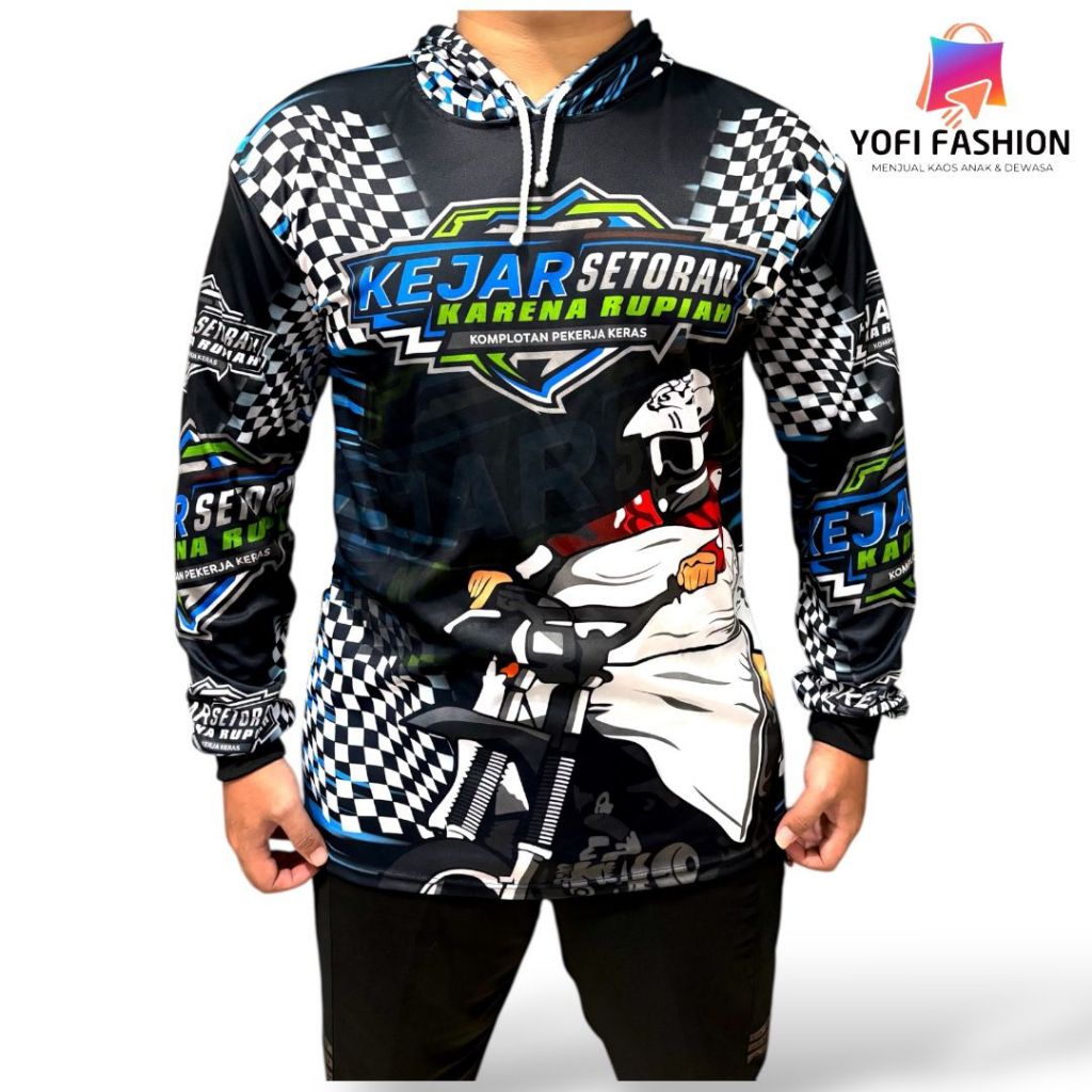 JERSEY MOTOR KEJAR SETORAN BAJU MOTORAN KAOS PETANI LENGAN PANJANG