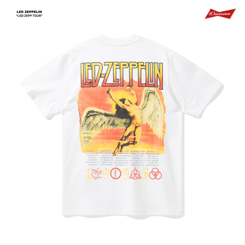 Led Zeppelin - Led zepp Tour Tshirt - White | Baju Band