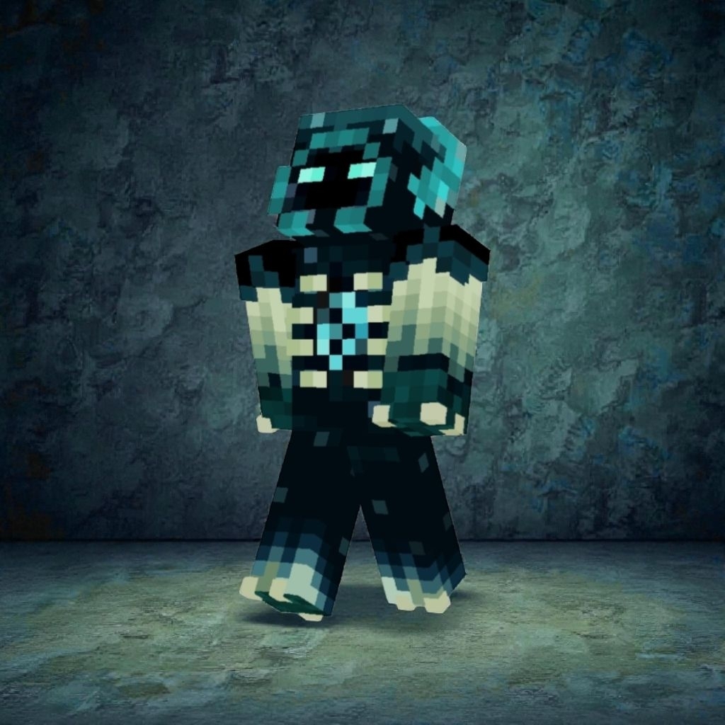 Papercraft Minecraft karakter WARDEN