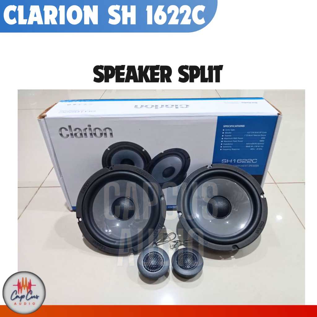 Clarion Speaker T 1622 Speaker Split Component Speaker 6,5 Inch, 180 W