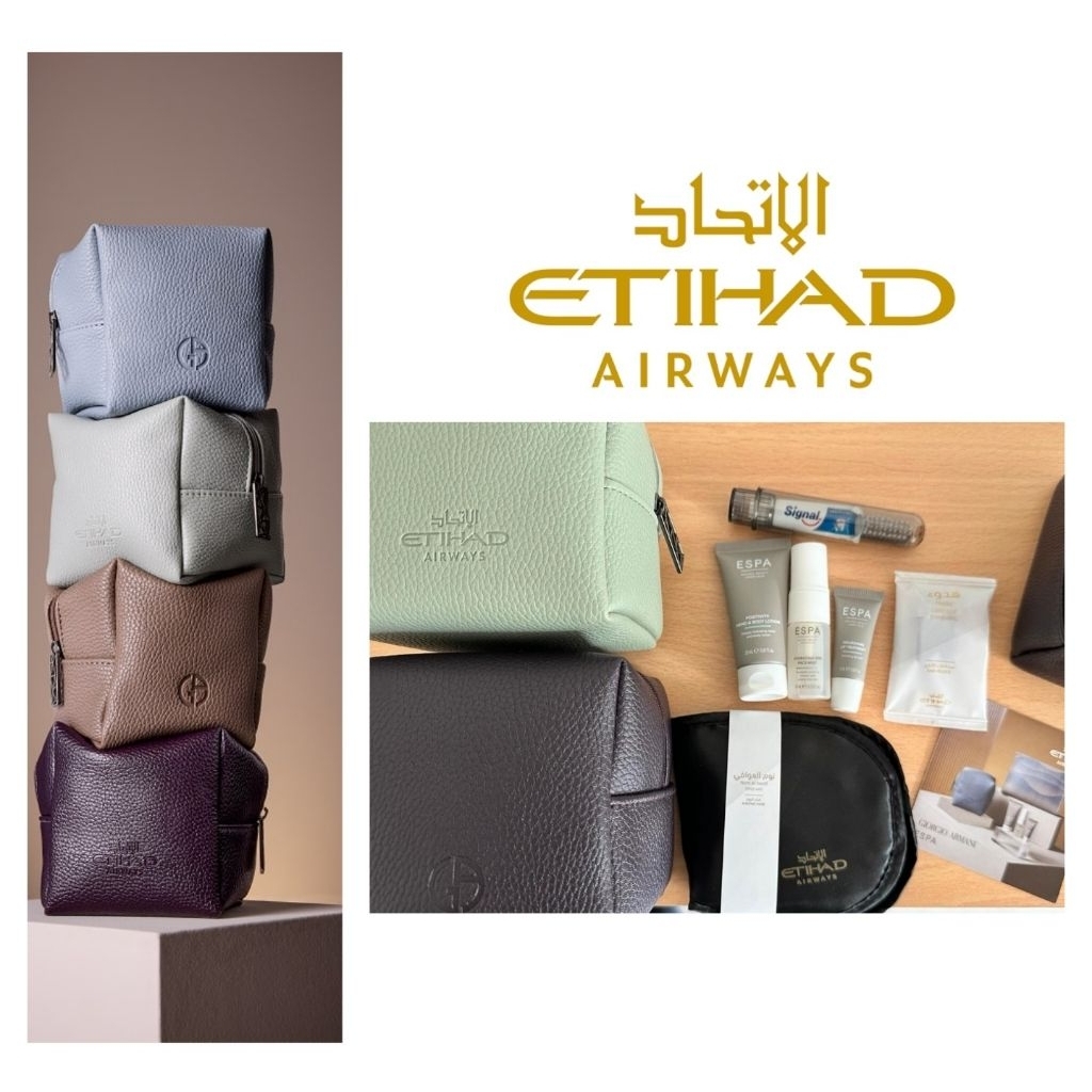 NEW Pouch Gior*gio Ar*mani Etihad & ES*PA Airways Business Class Amenity