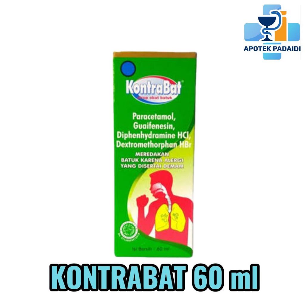Kontrabat sirup 60ml - Meredakan Batuk kering dan berdahak