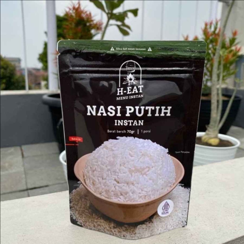 H-EAT Nasi Putih Instan - Makanan Hiking - Nasi Instan Traveling