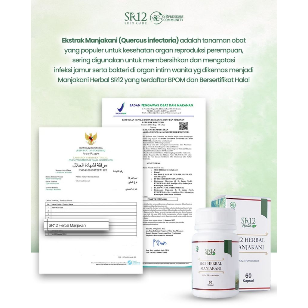 Manjakani Butir 60 Pil - Mengatasi Keputihan, Merapatkan Miss V, Pelancar Haid