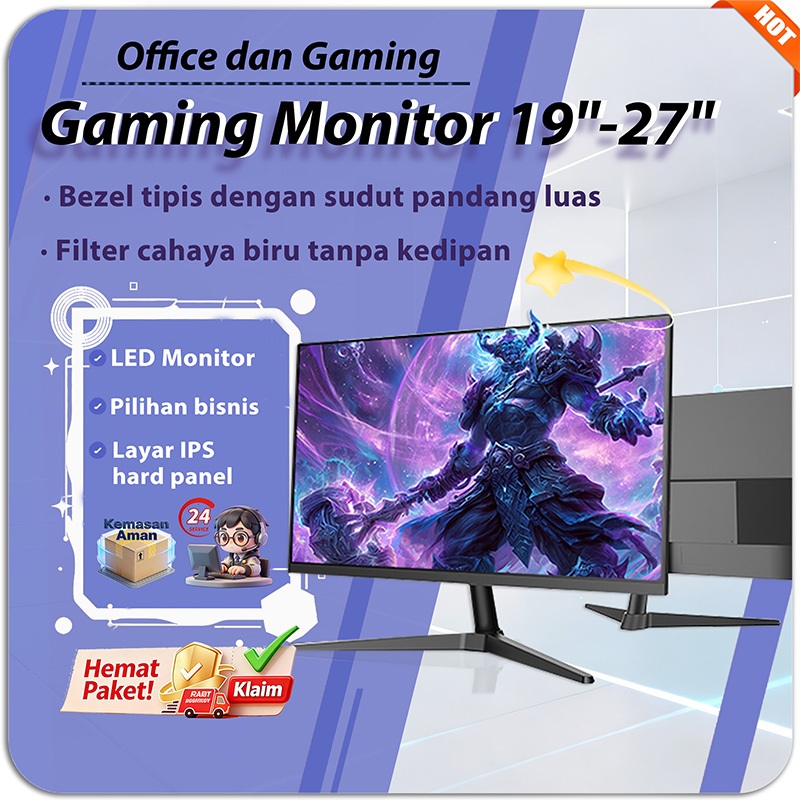 JT Gaming Monitor LED SPC SM-27HD 19inch/22inch/24inch  Fast IPS FHD Resolution FasterRefresh Rate V