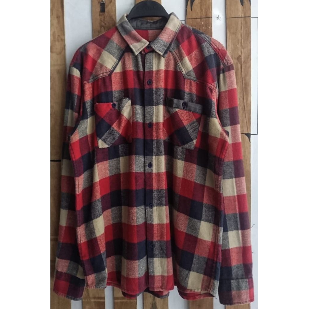 kemeja flanel wool