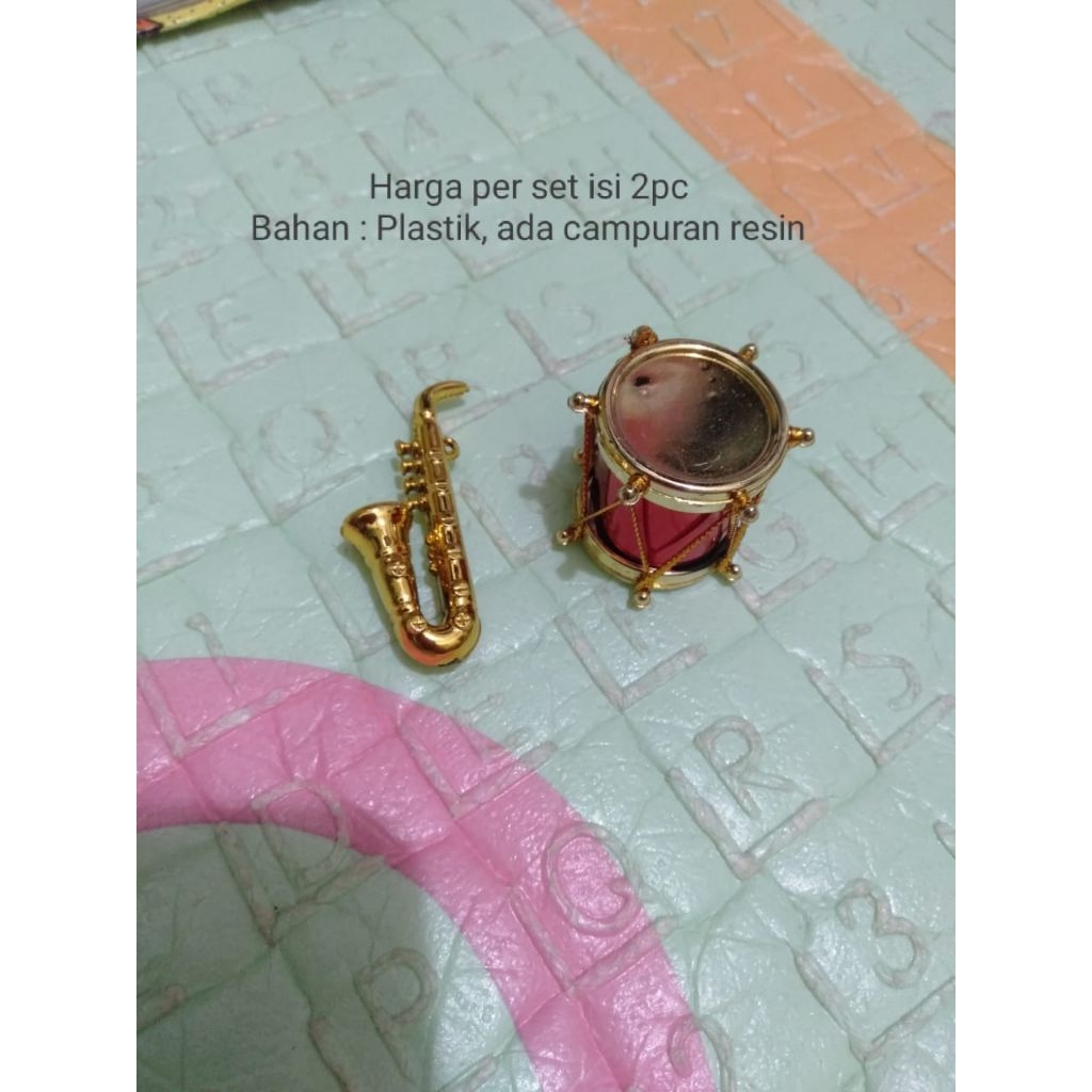 Miniatur Alat Musik Drum Saxophone Harga Per Set