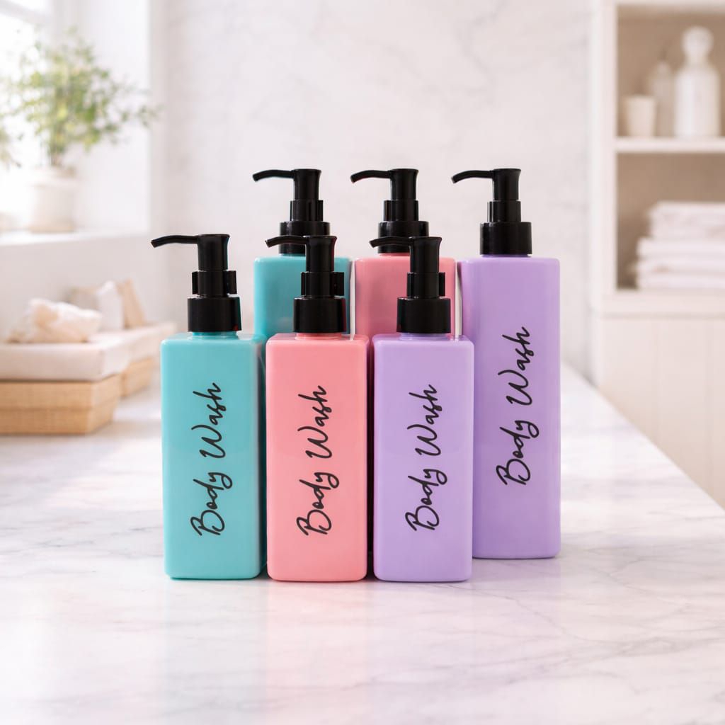 Botol Sabun Cair Aesthetic Kotak Pump Hitam