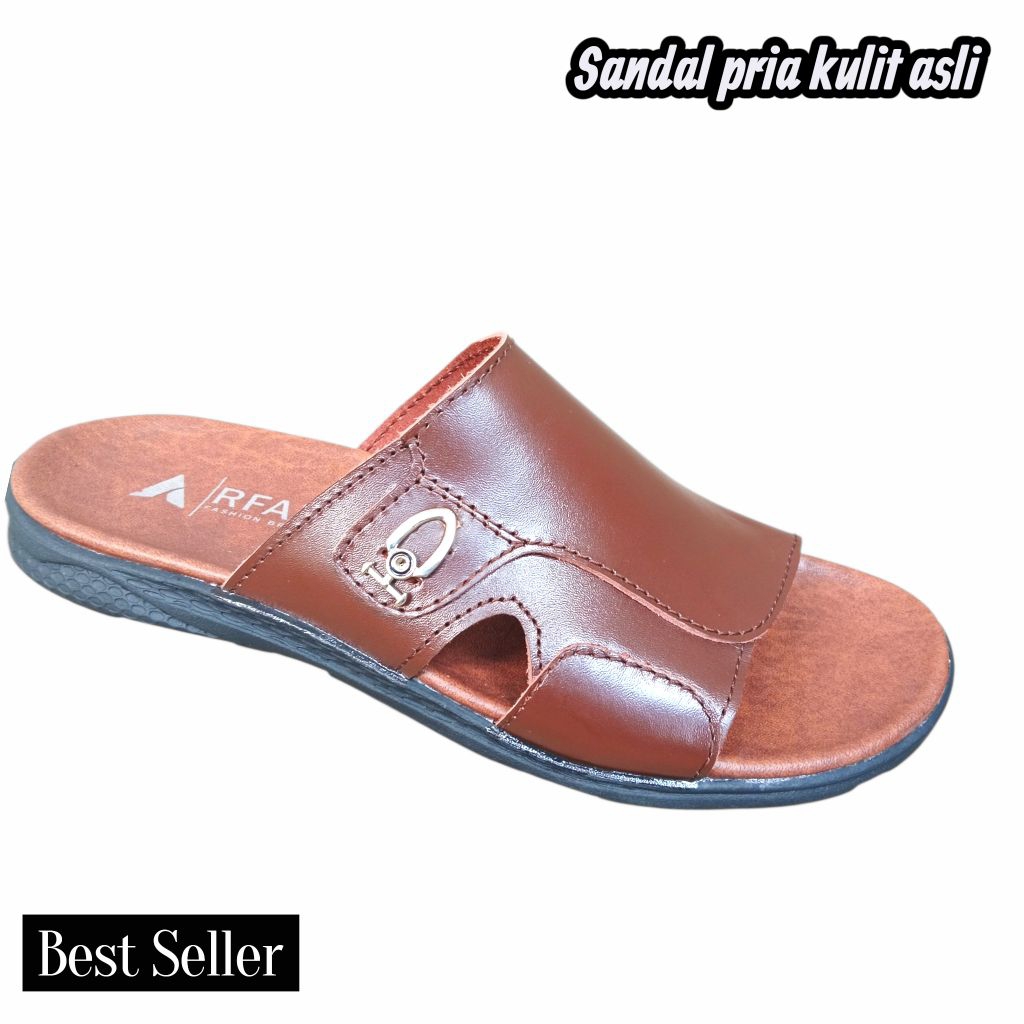 sandal kulit asli warna coklat || sandal pria kualitas premium sandal pria indian kulit asli sandal 