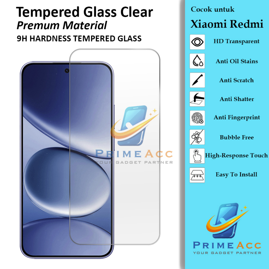 Tempered Glass Clear Antigores XIAOMI REDMI A1 A1+ A2 A2+ A3 GO S2 Y2 ( PLUS / 4G 5G ) Anti Gores Be