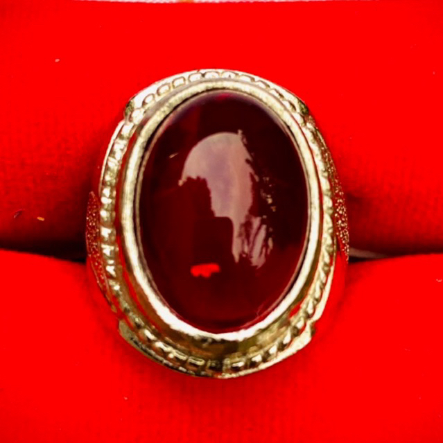 BATU MERAH SIEM RING ALPAKA SUPER CUSTOM