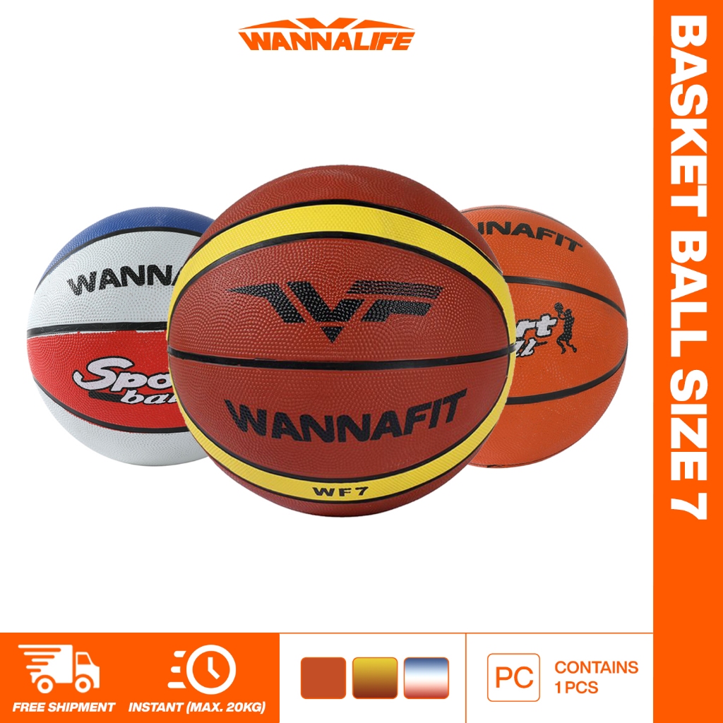 WANNALIFE Bola Basket WF7 Size 7 | Free Pentil | Alat Olahraga Outdoor