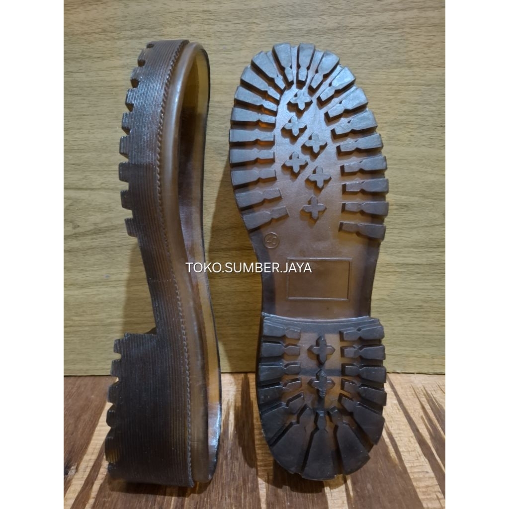 Outsole Sepatu Docmart Boot Wanita - Sole Alas Sepatu Docmart Hak Tinggi Tidak Licin Size 36-41