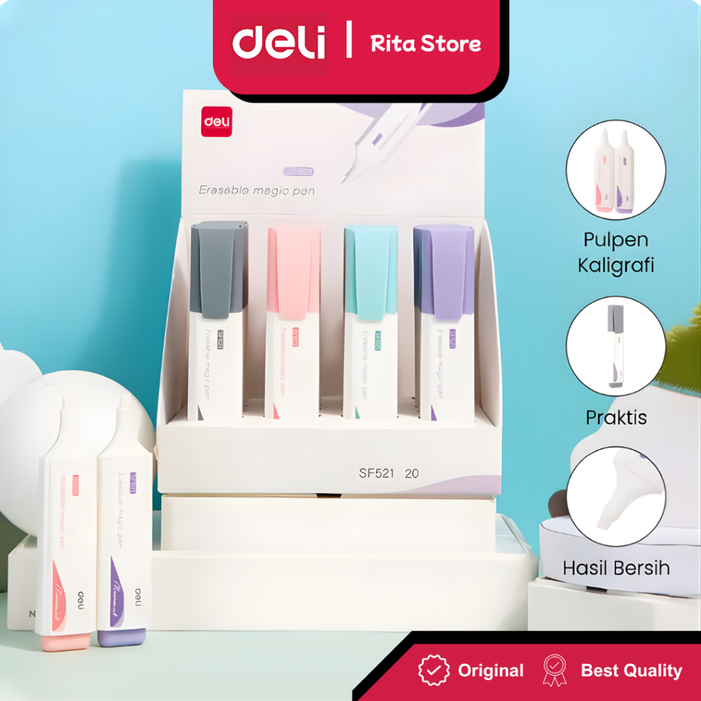 Deli Penghapus Tinta Pulpen Kaligrafi / Fountain Pen Ink Eraser Praktis Digunakan SF521