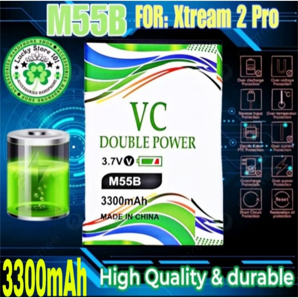 BATERAI M55B VC / EVERCOSS XTREAM 2 PRO DOUBLE POWER BATTERY BATRE BATRAI BAT