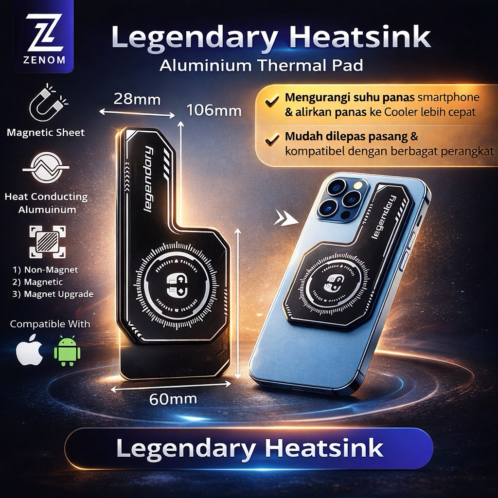 Legendary Heatsink Aluminium Pad Pendingin HP