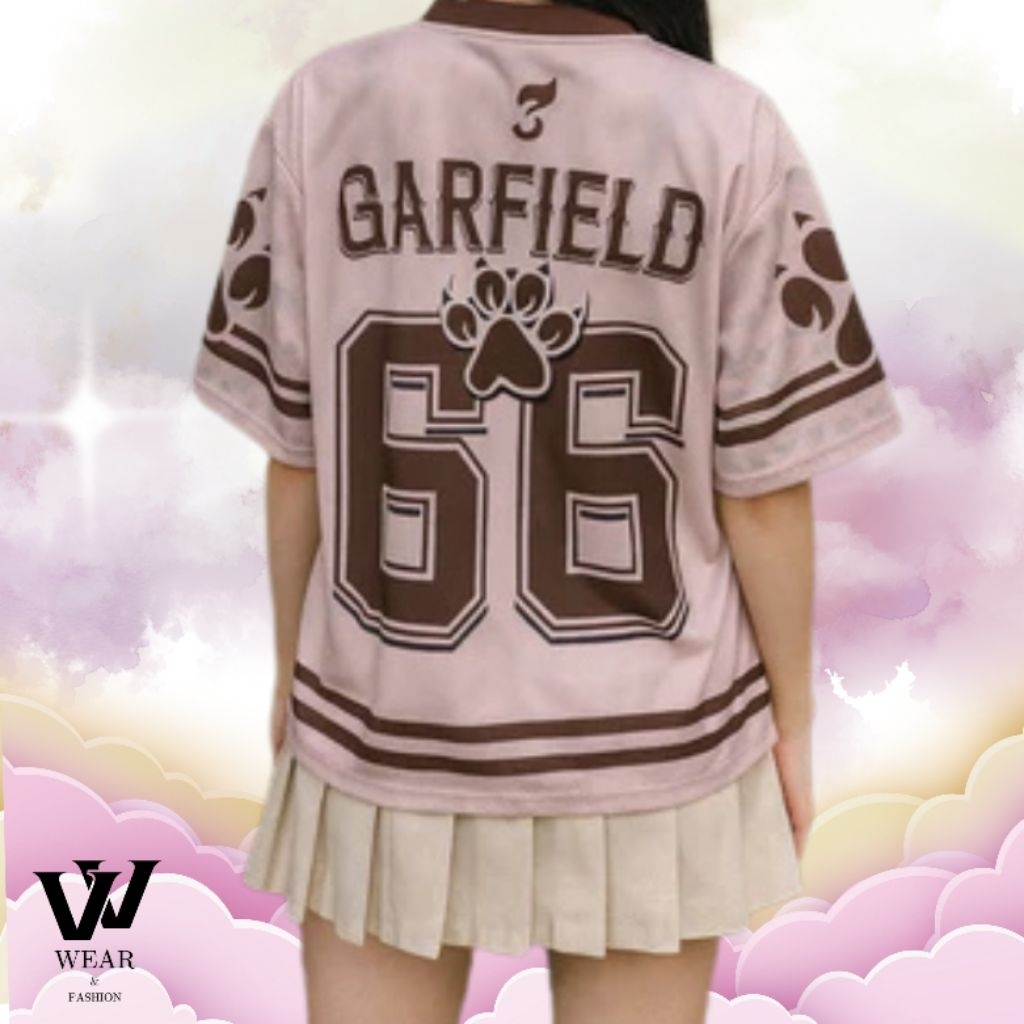 Kaos Jersey GARFIELD 66 Oversize Retro Boxy Shirt