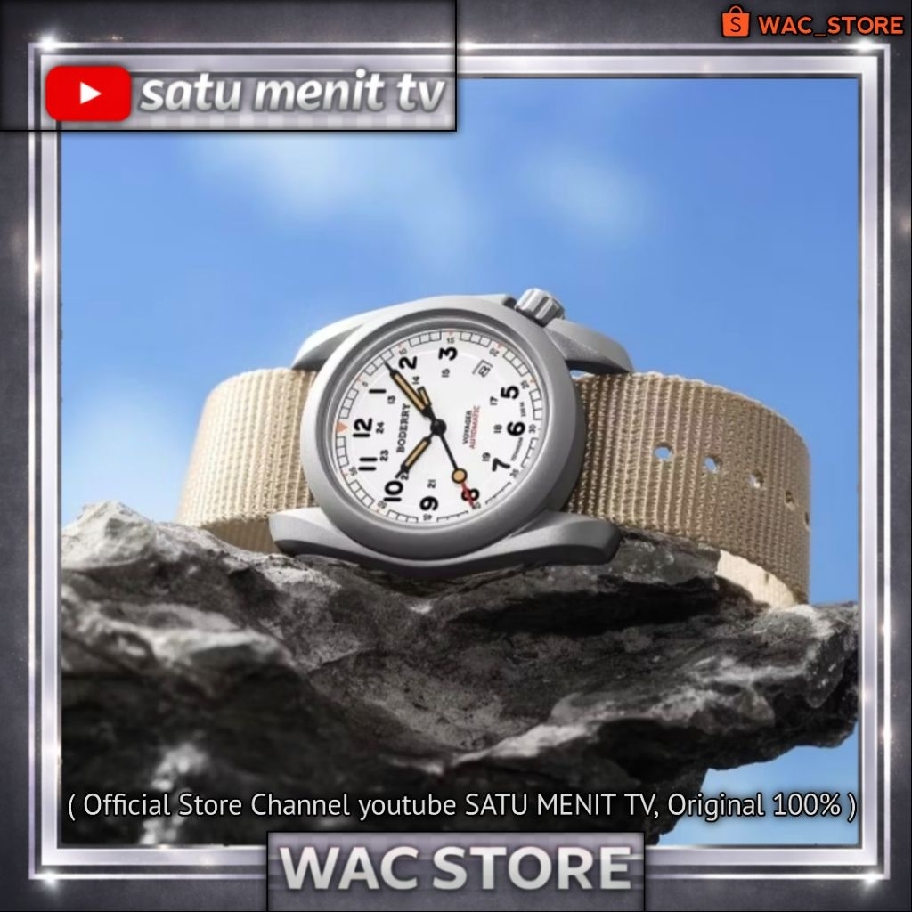 NEW BODERRY VOYAGER FULL TITANIUM TEKSTUR DIAL SEIKO NH35 A AUTOMATIC JAPAN MOV  SAFIR + AR COATING 