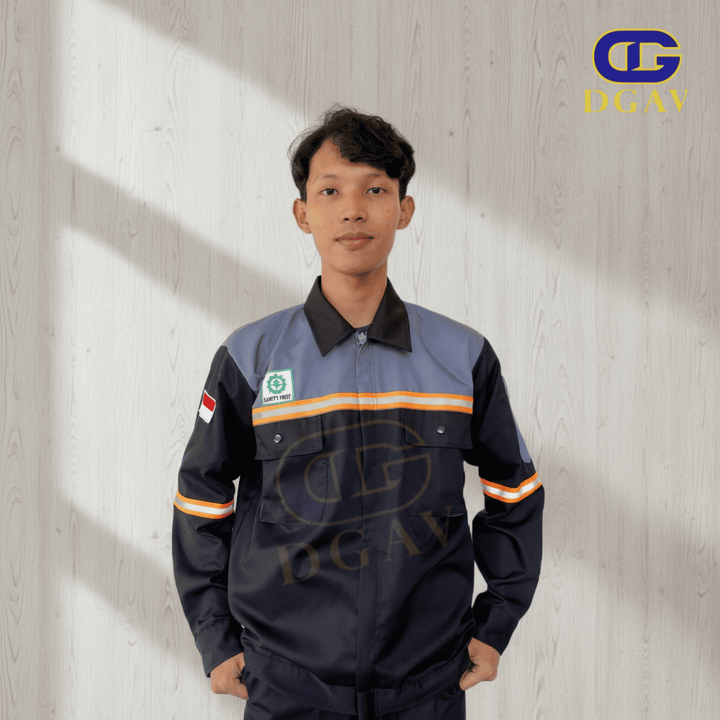 WEARPACK SAFETY Wearpack Atasan Warna Hitam Abu (baju kerja)