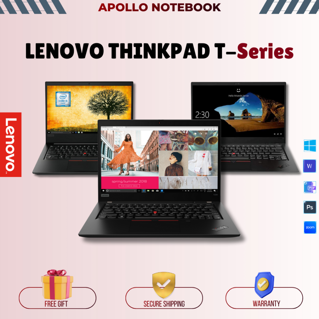 Laptop Lenovo Thinkpad Series i5/i7 | T460 T470 T480 T490 L480 T14 L13 X13| 16GB 512GB | Second Berg