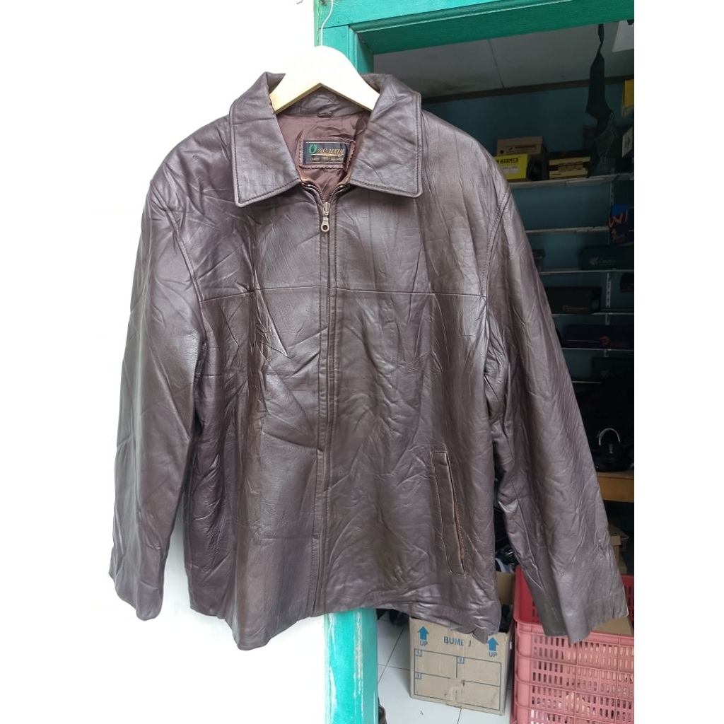 Jaket kulit domba One Way