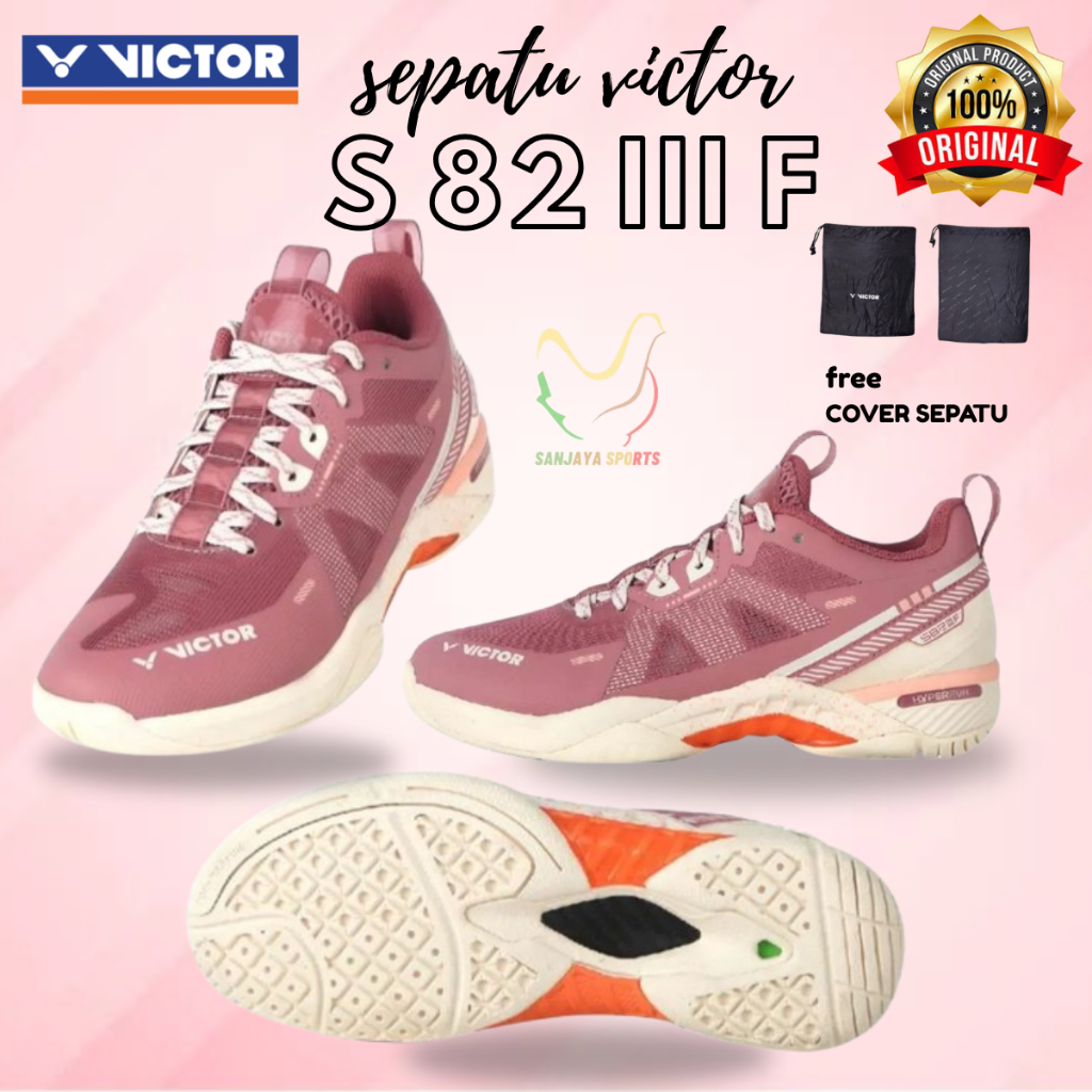 SEPATU BADMINTON BULUTANGKIS JUNIOR /  SEPATU ANAK VICTOR S 82 III F  S82 ORIGINAL