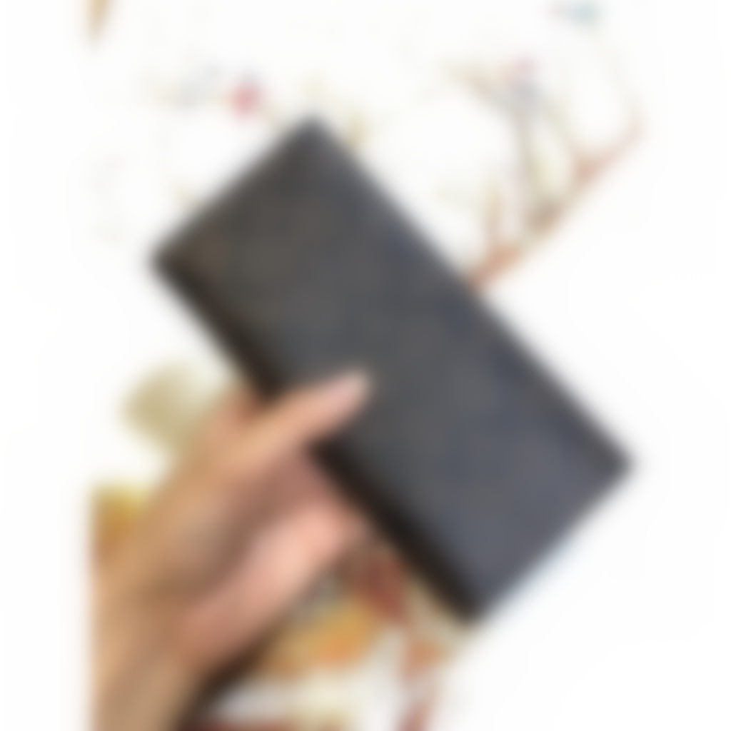 75013 black men's long wallet  qianbao