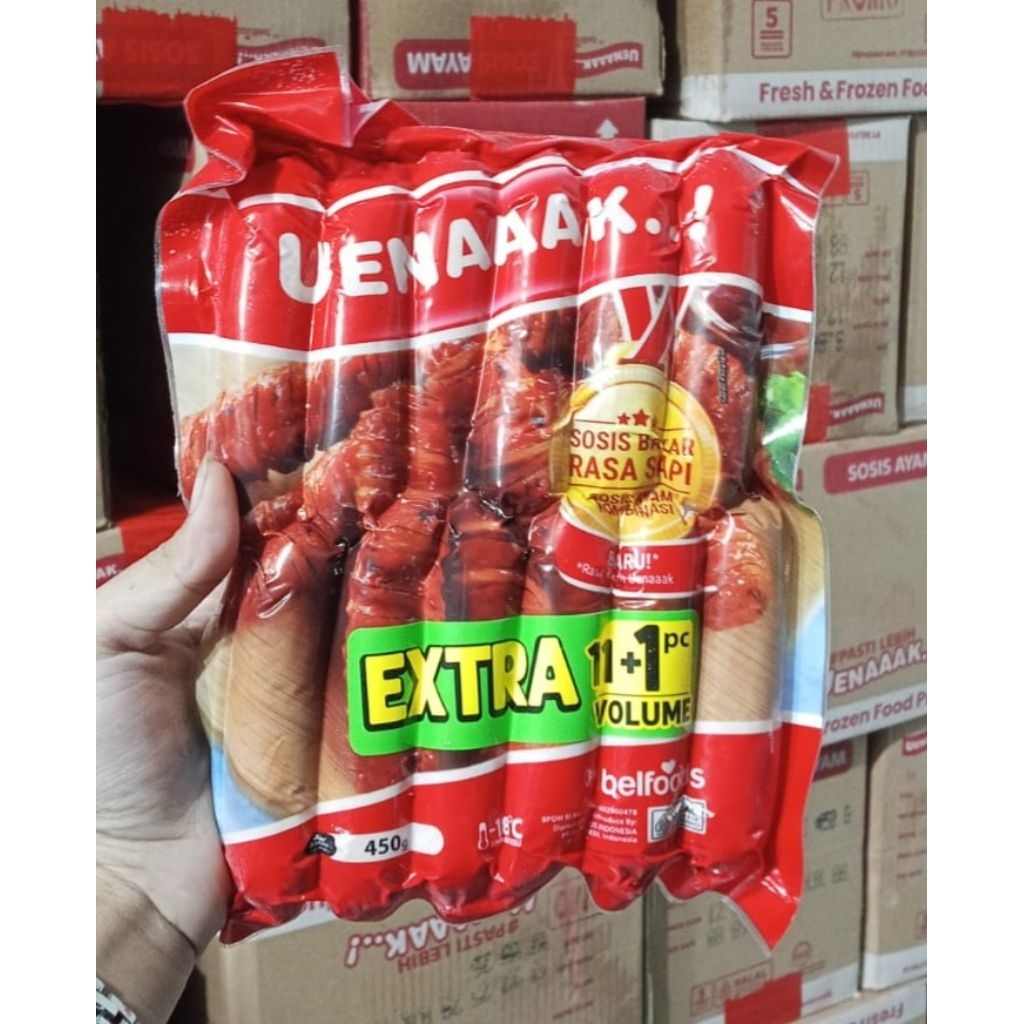 Sosis Bakar Jumbo Belfoods daginh SAPI isi 11+1 pcs