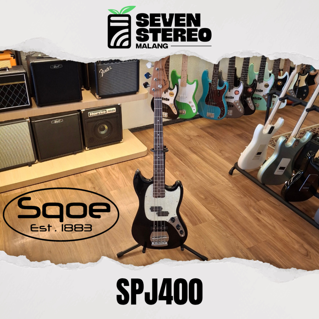 SQOE SPJ400 Short Scale Bass – PJ Pickup Roasted Maple Series, Bass Ringkas dengan Suara Mantap