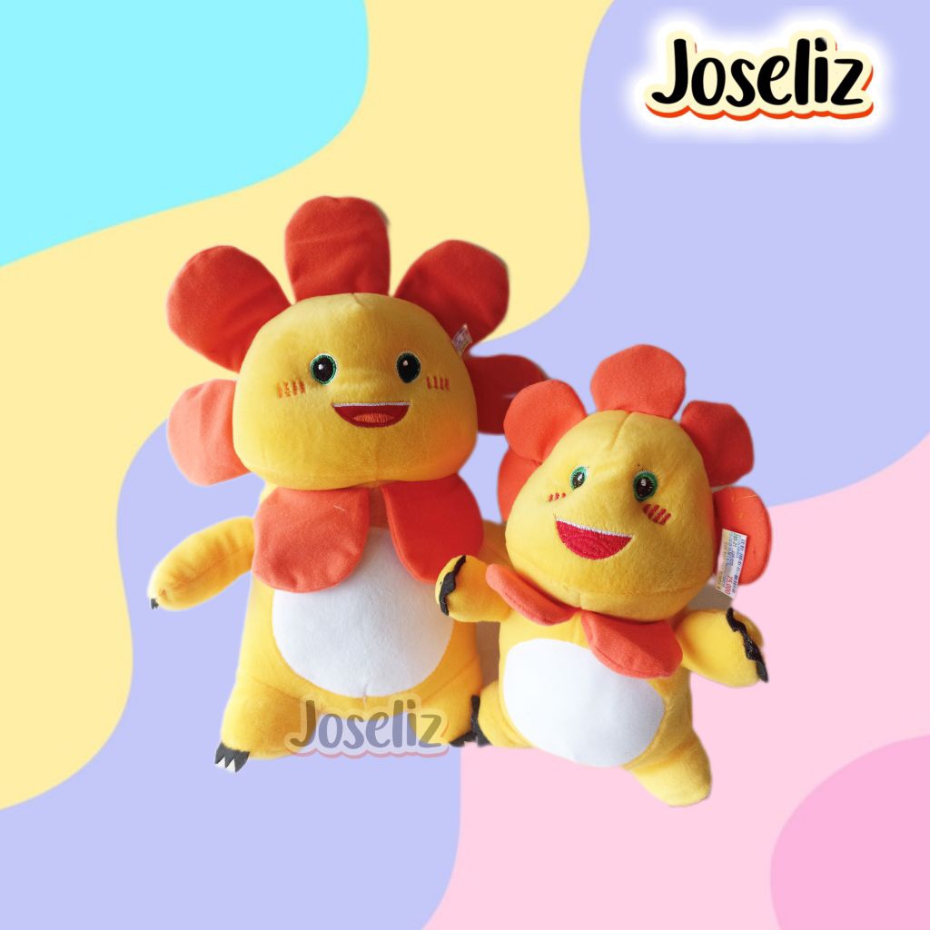 BONEKA NAILONG BUNGA DINOSAURUS KUNING