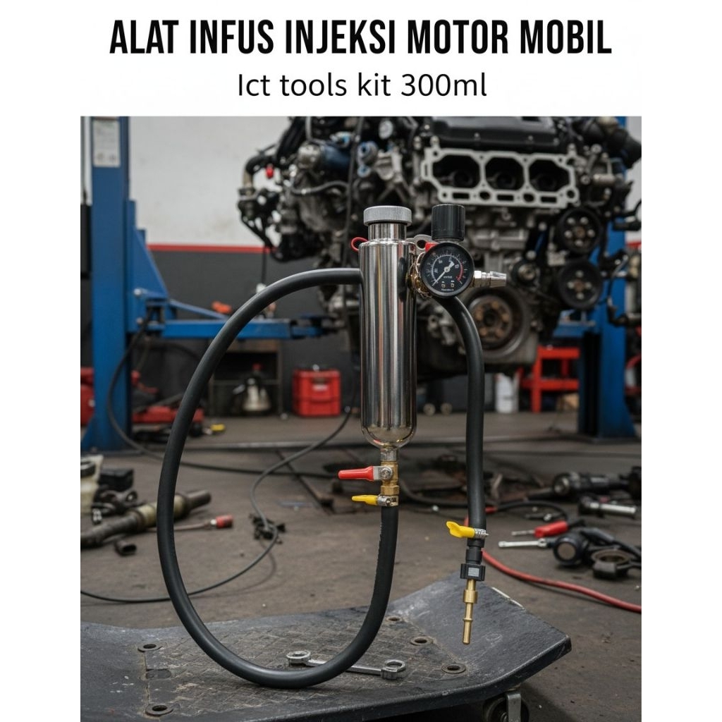 Alat servis injeksi 300ml Tabung kit ICT Flus injektor cleaner/alat infus injektor cleaner/ Purging 