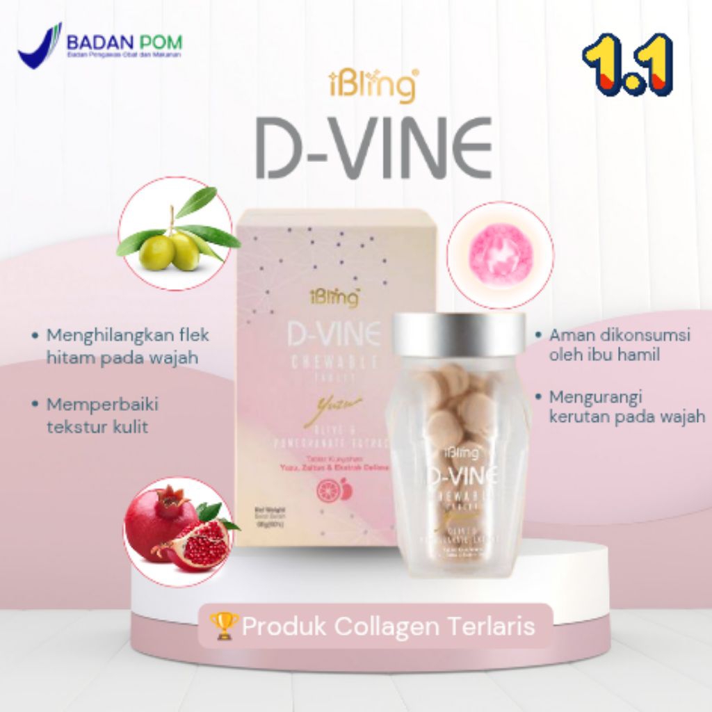 DVINE Kolagen Anti Aging Terbaru Ecer 30 Butir