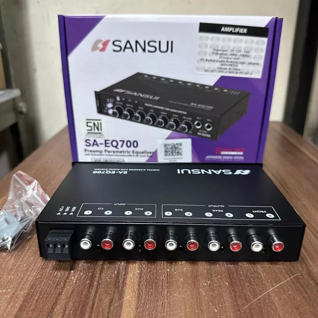 Parametrik pre amp Mixer audio car home Equalizer amplifier Sansui SA - EQ 700
