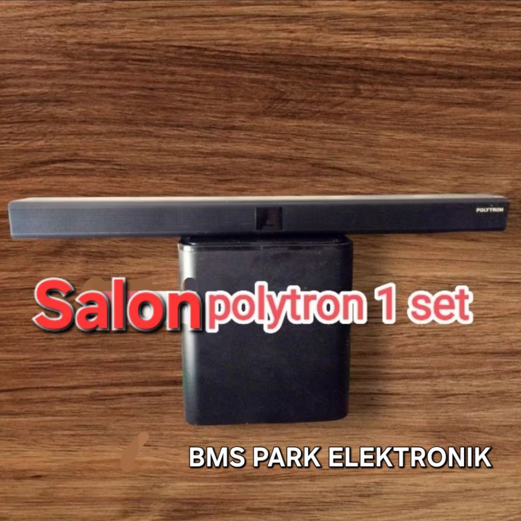 salon pasif polytron 1 set sounbar tinggal kasih power saja...