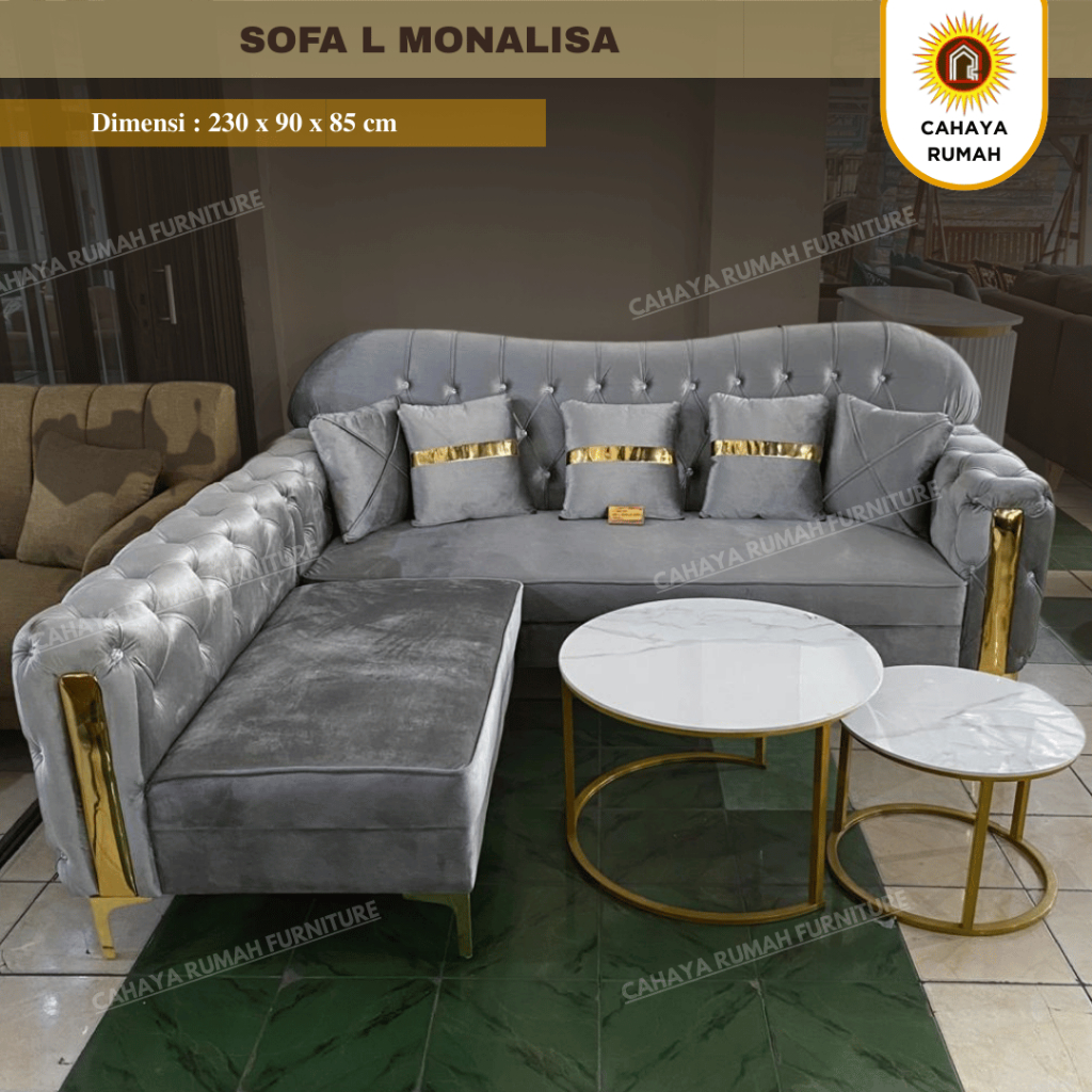 Cahaya Rumah Jalan Baru - Sofa L Monalisa - Sofa Ruang Tamu - Sofa Santai - Sofa Minimalis - Custom