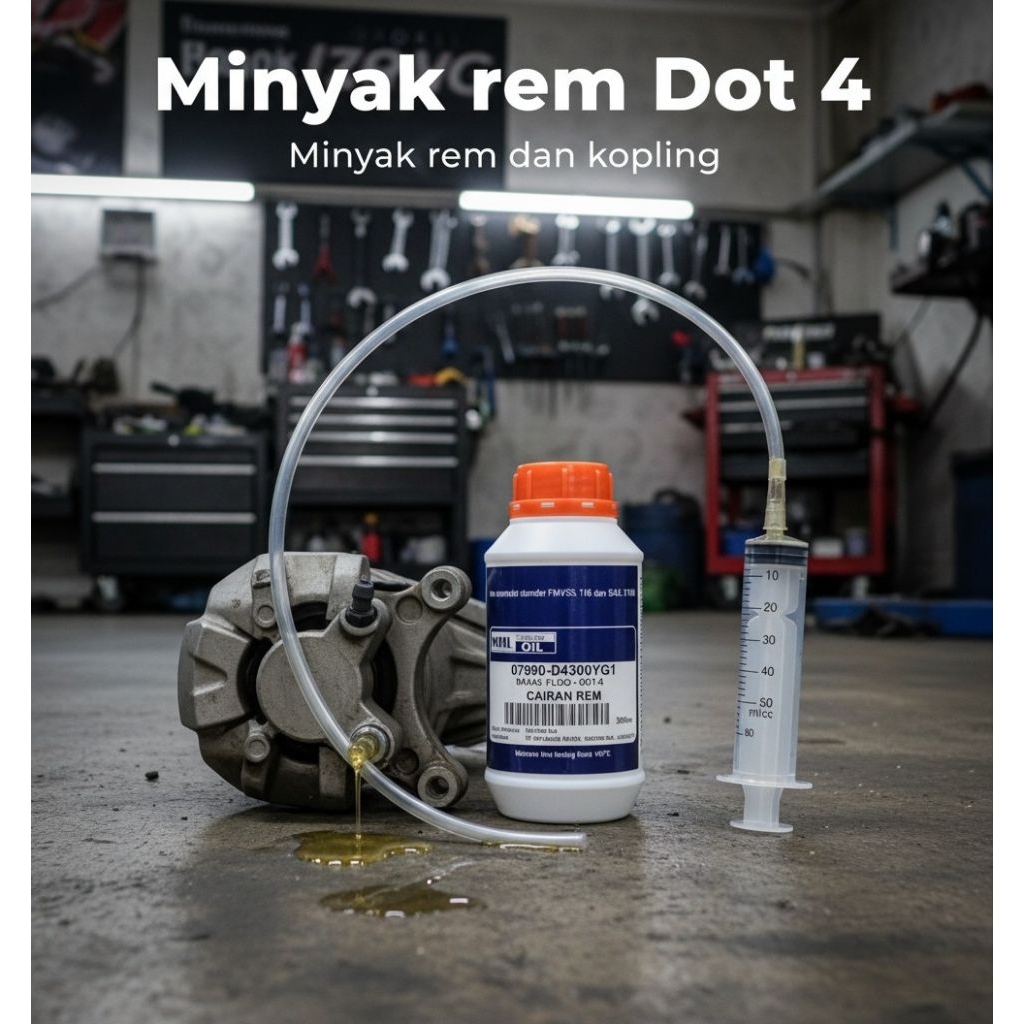 PAKET kuras Minyak rem  Dot-4 300ml + suntikan kuras injec 60ml/50cc kuras minyak rem