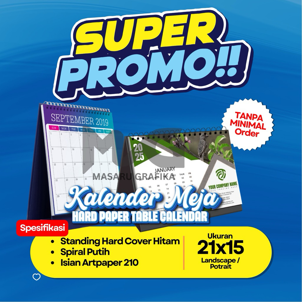 kalender meja tatakan hard cover kalender duduk