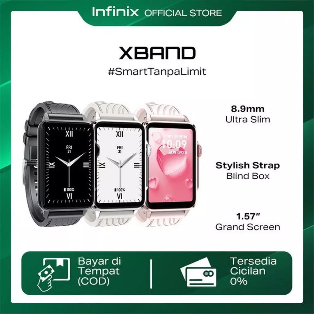 Infinix Smartwatch XW4B 1.57 Inch Full Touch HD ,Battery 230 mAh ,IP68 Garansi Resmi