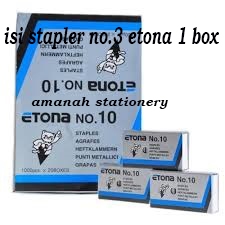 Isi Staples Etona No.10 isi 20 Box / Refill Staples