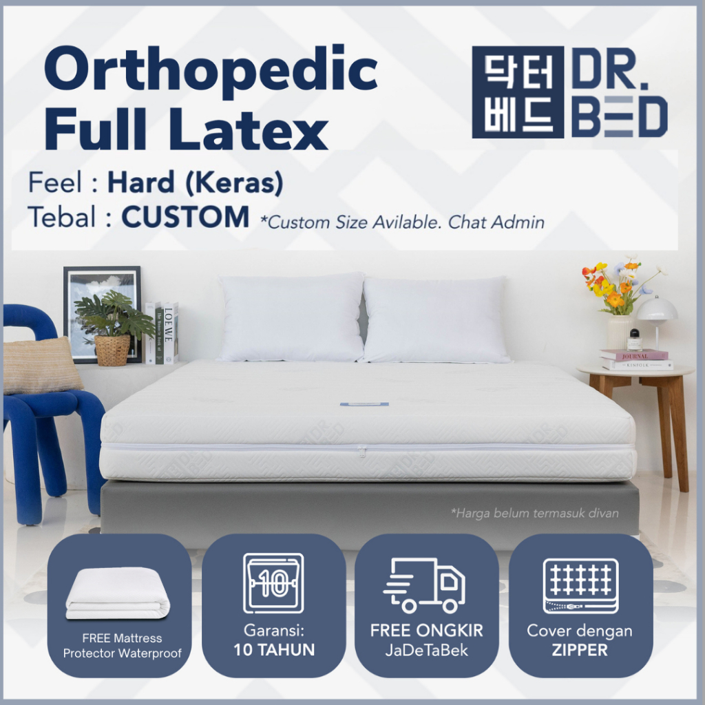 DR.BED - [CUSTOM TEBAL 30CM] Kasur Kesehatan Orthopedic Latex DR.BED 90x200 cm - 200x200 cm