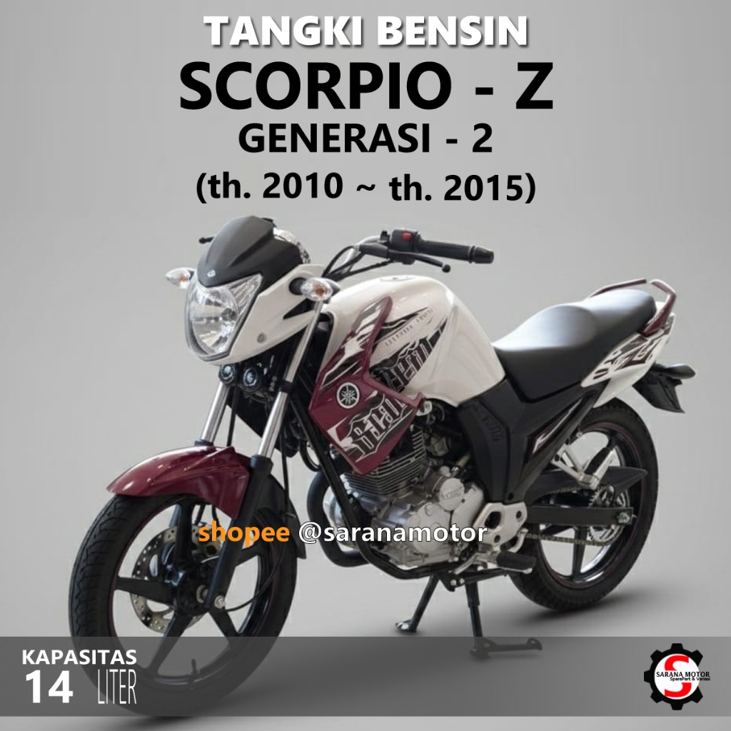 ORIGINAL Tangki Bensin Yamaha New Scorpio Z 54D 2010 2011 2012 2013 2014 2015 Hitam Merah Putih Scor