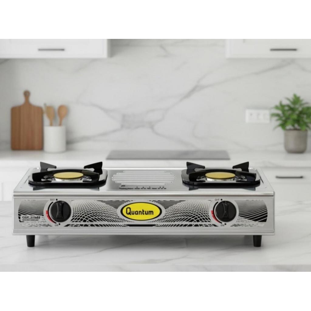 QUANTUM Kompor Gas 2 Tungku QGC-211MBC / QGC211MBC / QGC 211MBC