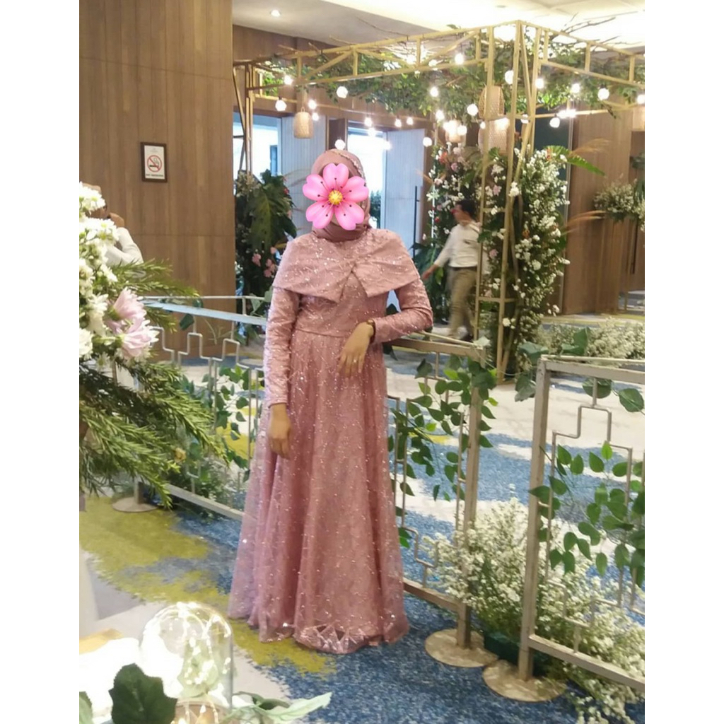 Gaun dress pesta preloved LD 100 PB 142