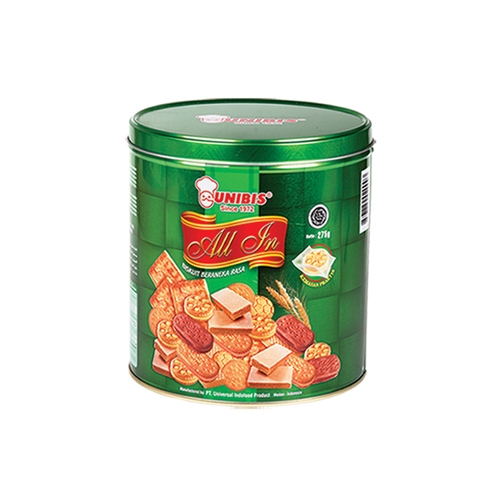 Unibis All In Assorted Biscuit Biskuit Beraneka Rasa Kaleng Varian 235gr / 600gr