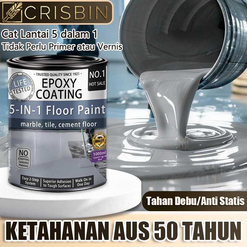 cat lantai epoxy lantai semen  epoxy lantai rumah Tahan Air/Lembab/Gores Cocok untuk rumah, pabrik